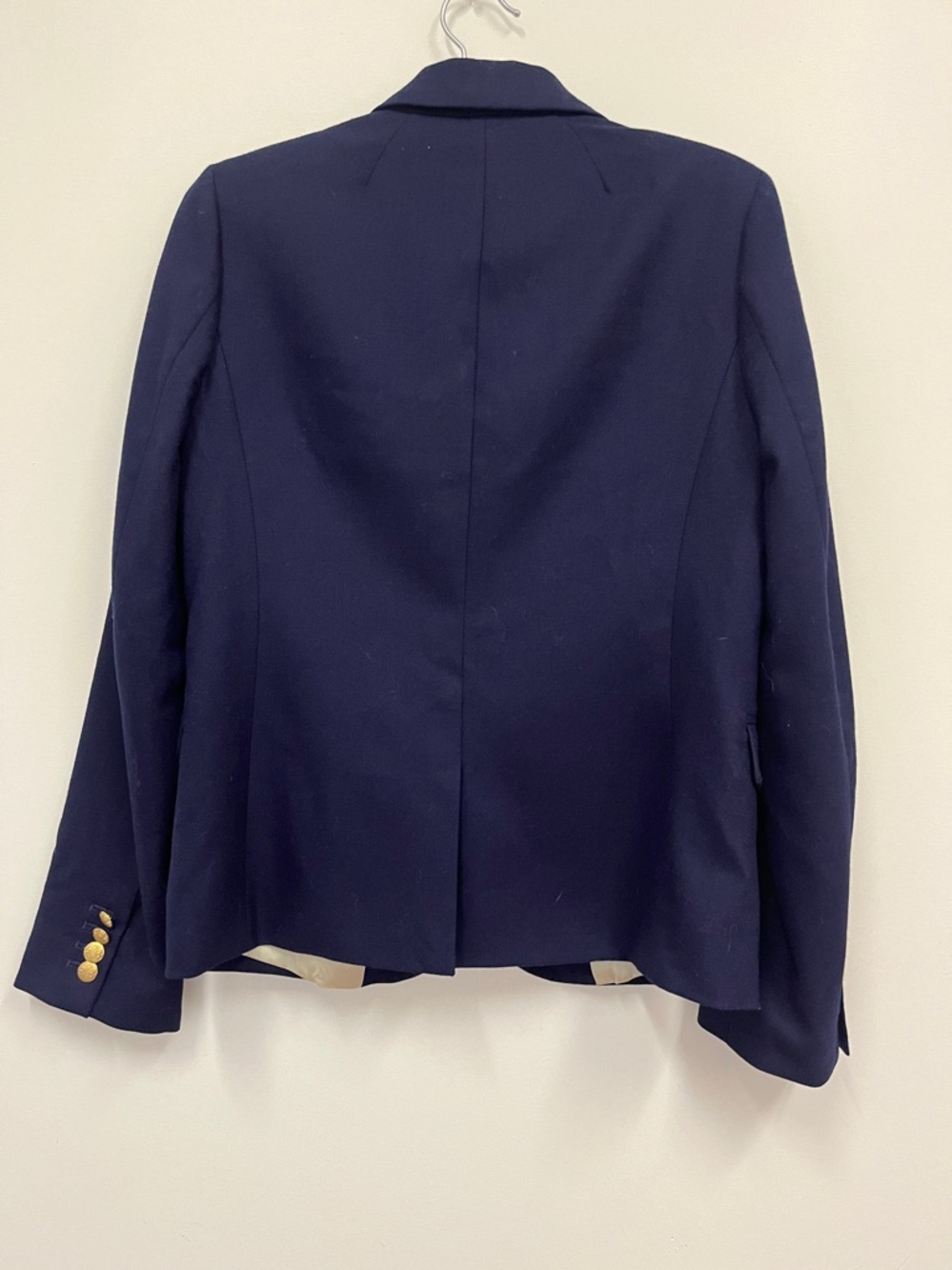 J. Crew Schoolboy Wool blend  Navy Blazer with Gold Buttons size 6 - Picture 4 of 5